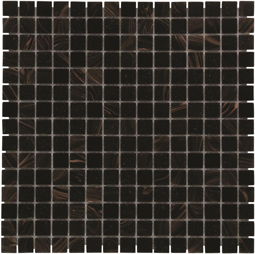 TMF Amsterdam GM60 Black / Gold mix Soft Grain Square mozaïek - tegel in multicolor