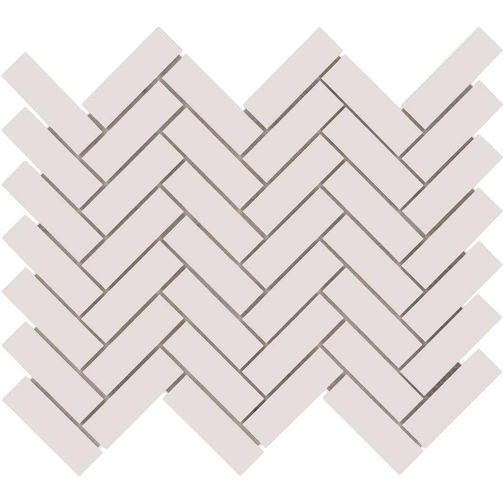 TMF Paris Extra White Herringbone mozaïek glans - tegel in wit