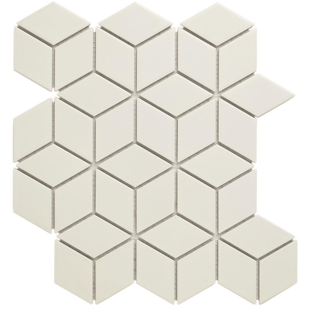 TMF Paris White Cubic mozaïek mat - tegel