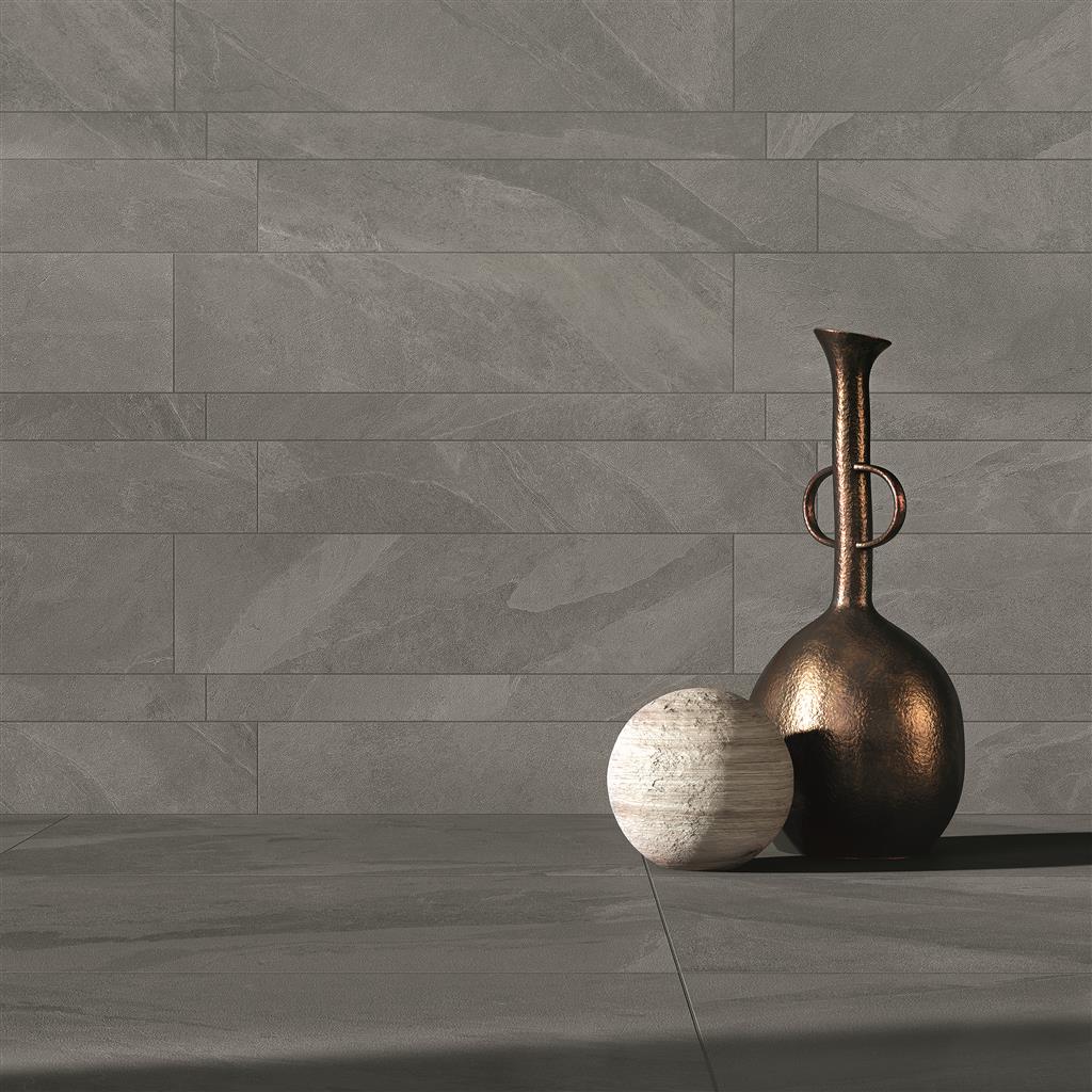Unicom Starker Brazilian slate Elephant grey Plank mozaïek mat - tegel in grijs (foto 2)