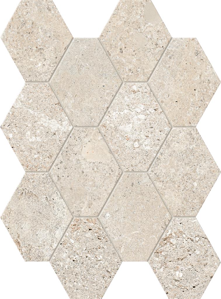 Unicom Starker Crossland Dune Hexagon mozaïek mat - tegel