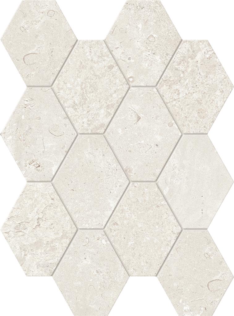 Unicom Starker Crossland Pearl Hexagon mozaïek mat - tegel