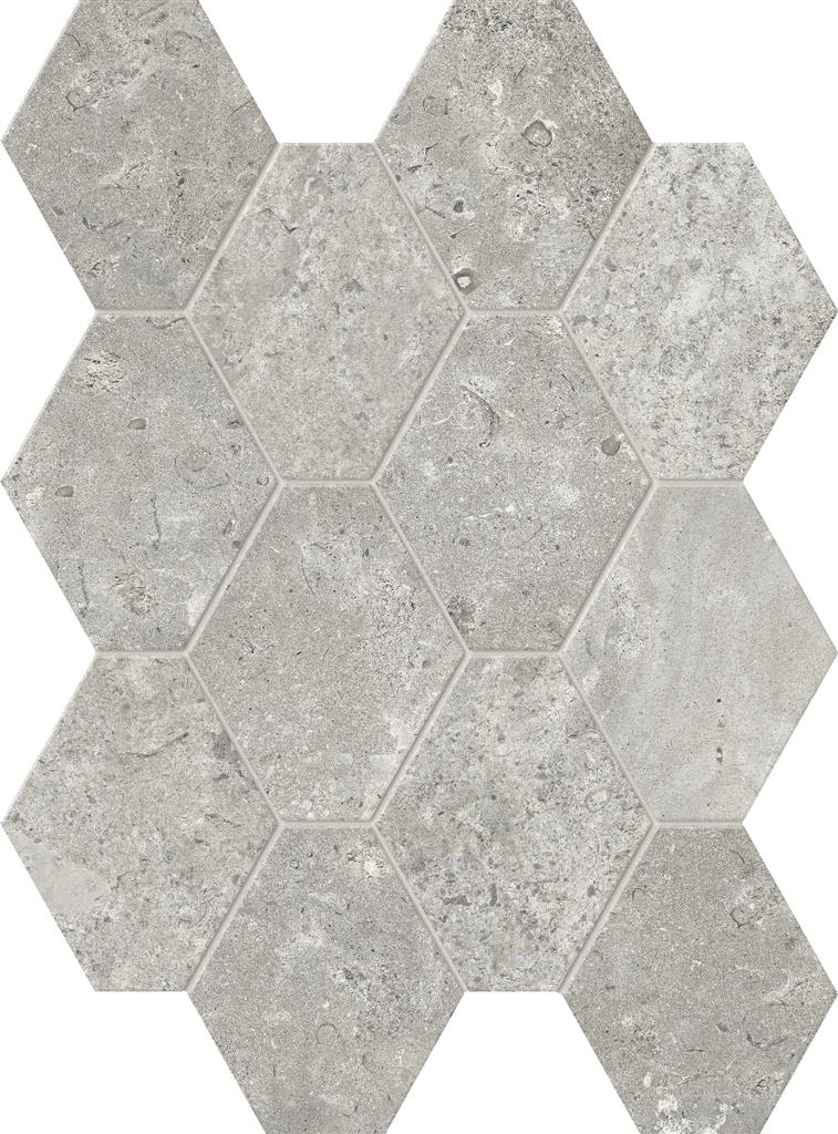 Unicom Starker Crossland Rock Hexagon mozaïek mat - tegel