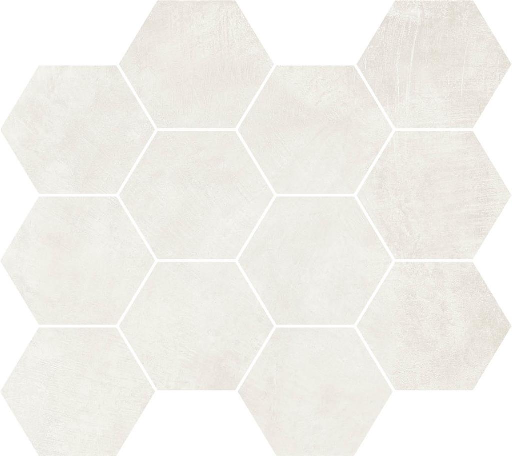 Unicom Starker Living Caolino Hexagon mozaïek mat - tegel in wit