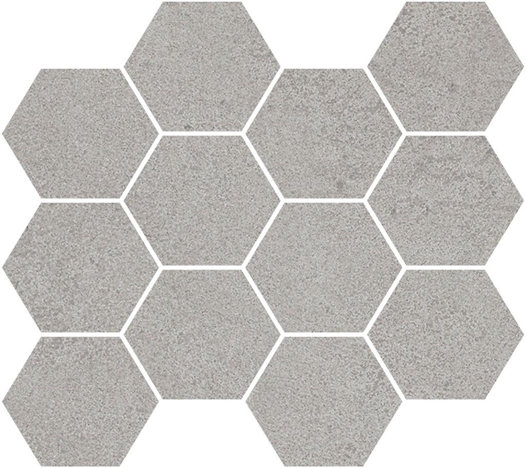 Unicom Starker Living Piombo Hexagon mozaïek mat - tegel in grijs