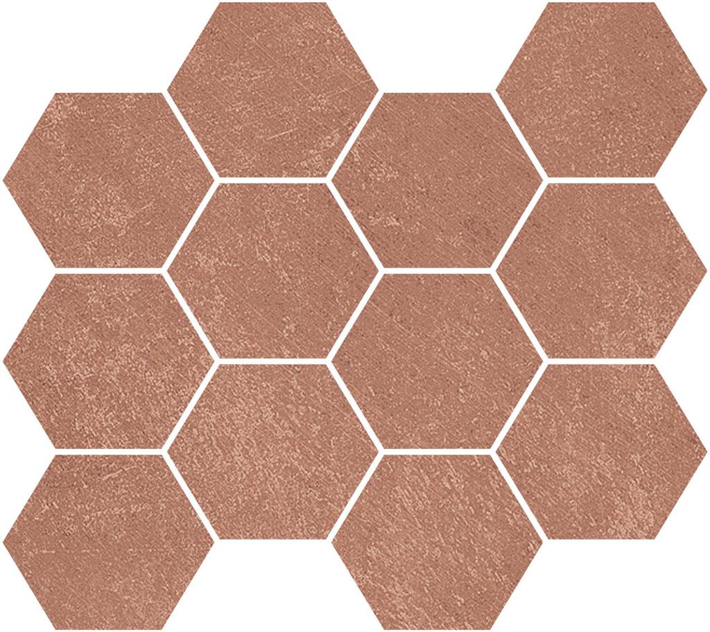 Unicom Starker Living Terracotta Hexagon mozaïek mat - tegel (foto 2)