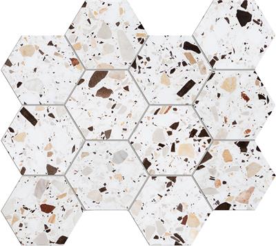 Unicom Starker Venice La Fenice Hexagon mozaïek mat - tegel in beige