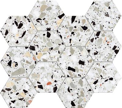 Unicom Starker Venice Murano Hexagon mozaïek mat - tegel in groen