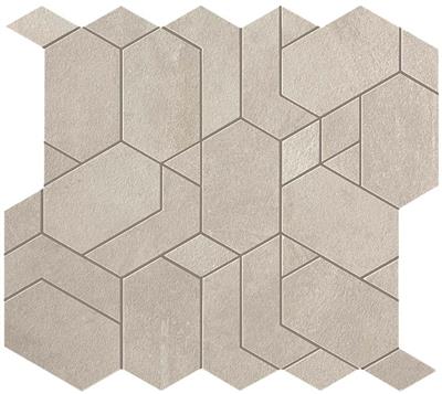 White Matt 31x33,5 Mosaic Shapes AEW 042-1 - tegel in wit, mozaïek