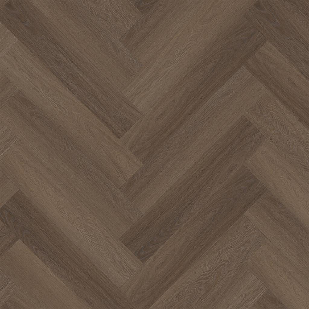 YUP Fulham herringbone click SRC brown - PVC vloer in bruin, visgraat