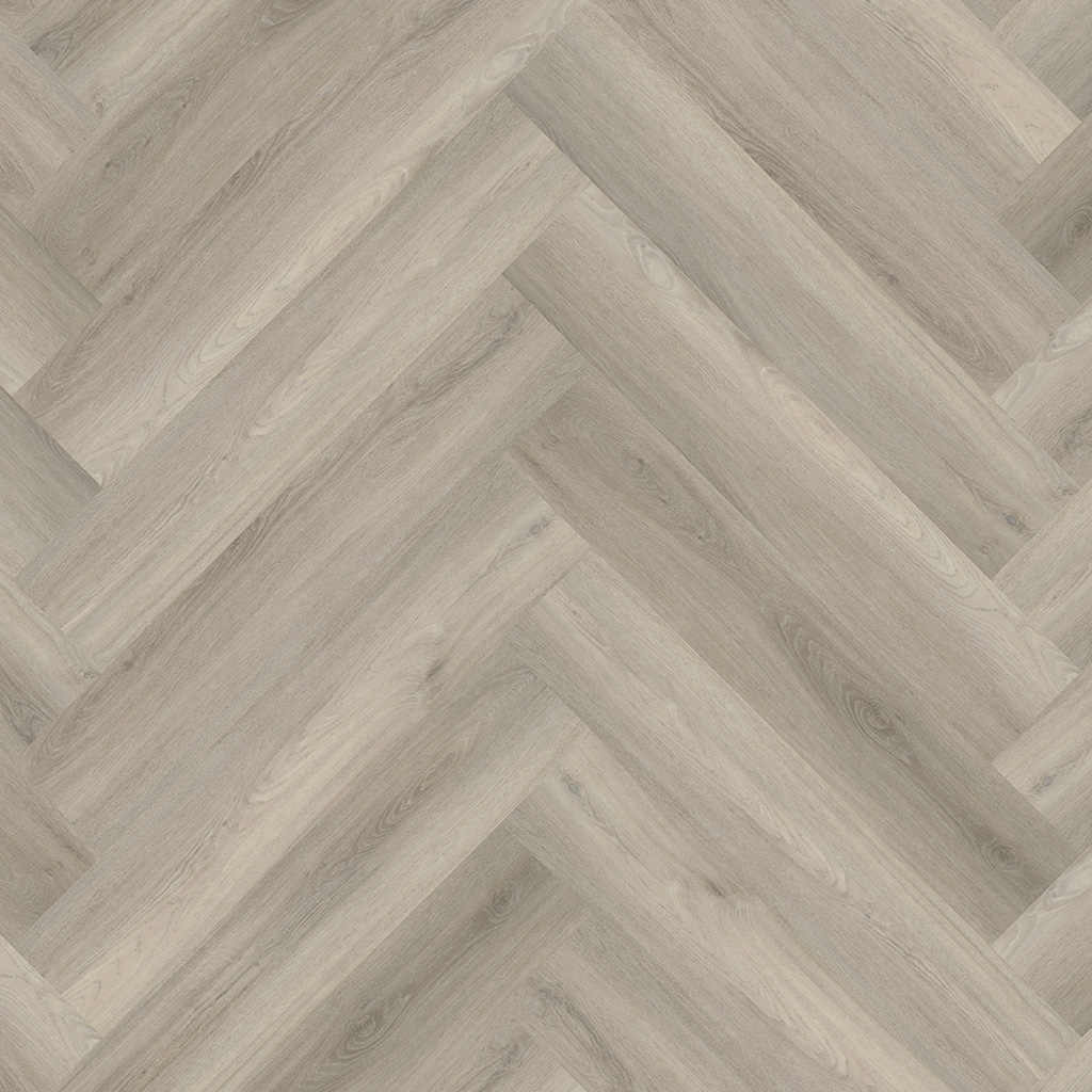 YUP herringbone click SRC grey - PVC vloer in grijs, visgraat