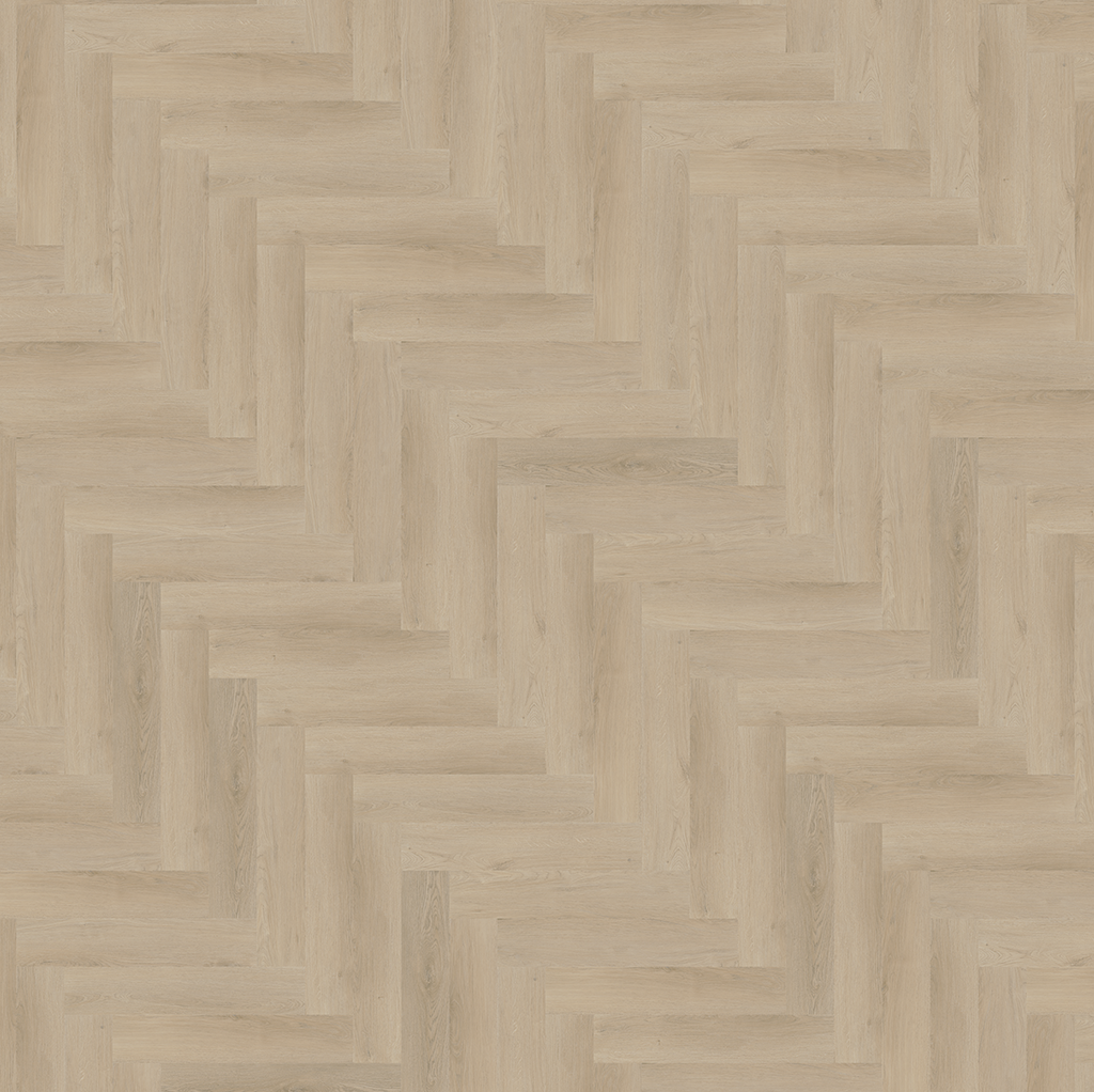 YUP Merton herringbone click beige - PVC vloer in bruin, visgraat