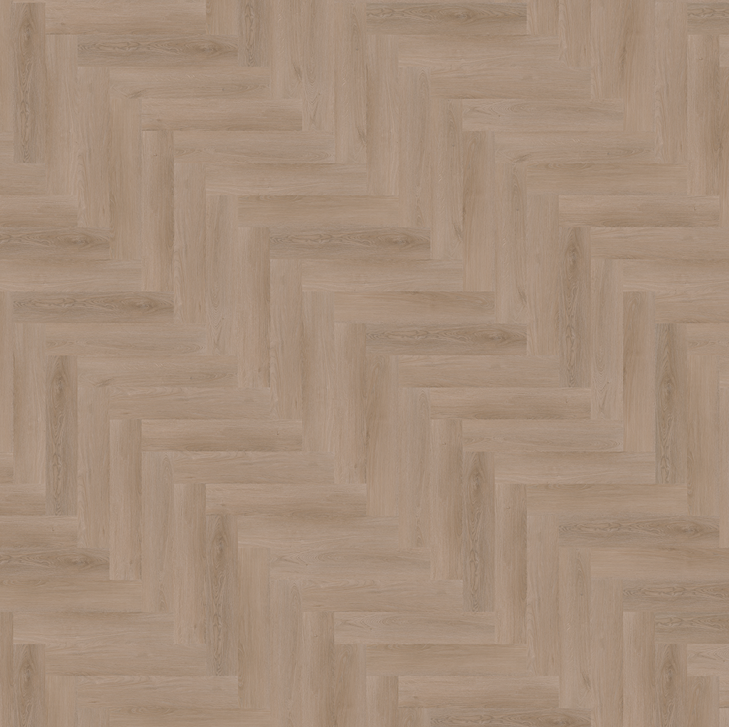 YUP Merton herringbone click dark oak - PVC vloer in bruin, visgraat