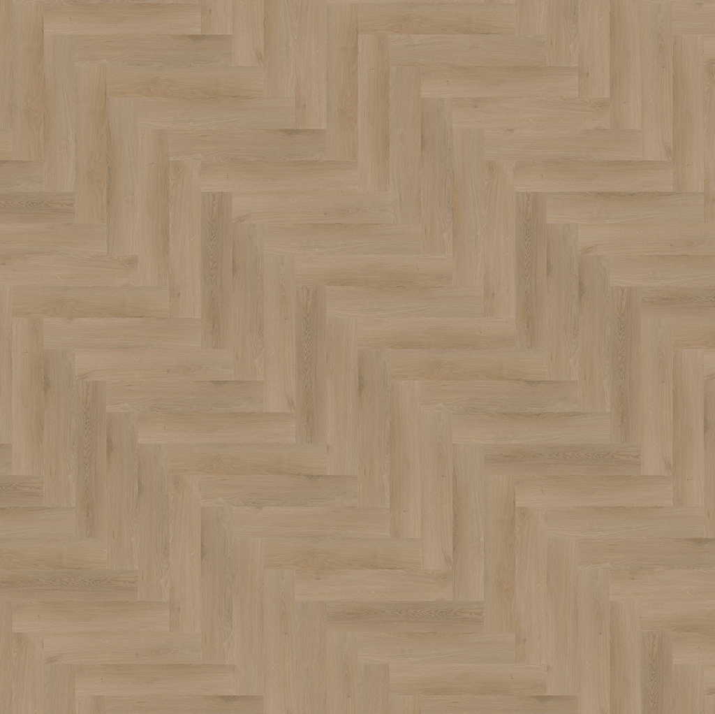 YUP Merton herringbone click natural oak - PVC vloer in bruin, visgraat