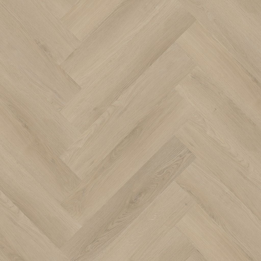 YUP Merton herringbone dryback beige - PVC vloer, visgraat