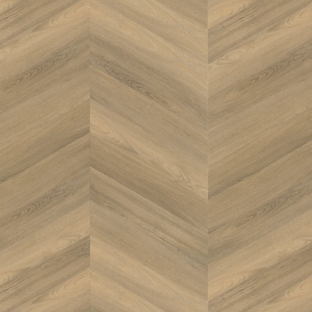 YUP Paddington Chevron dryback natural - PVC vloer in naturel eiken, Hongaarse punt