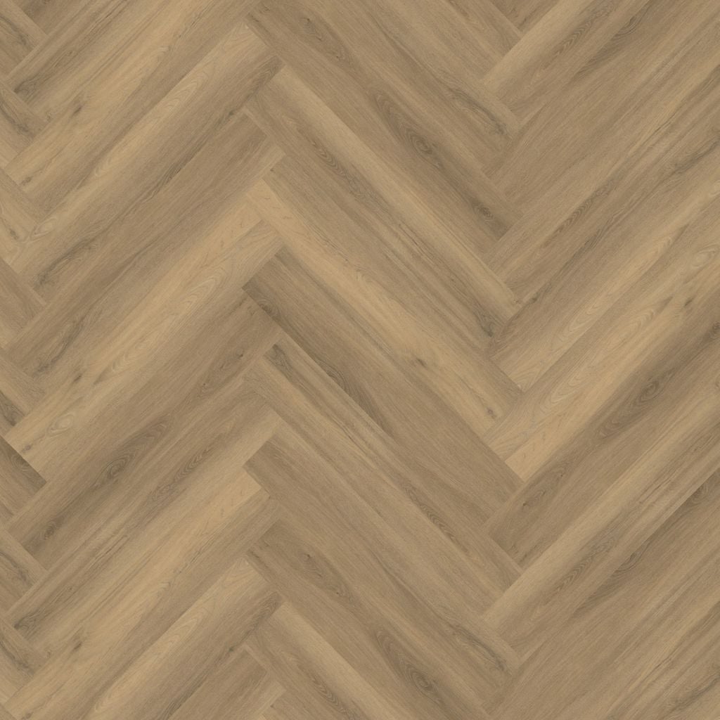 YUP Paddington Herringbone dryback natural - PVC vloer in naturel eiken, visgraat
