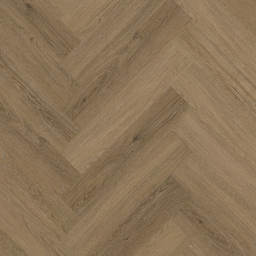 YUP Sutton herringbone click SRC light brown - PVC vloer in bruin, visgraat