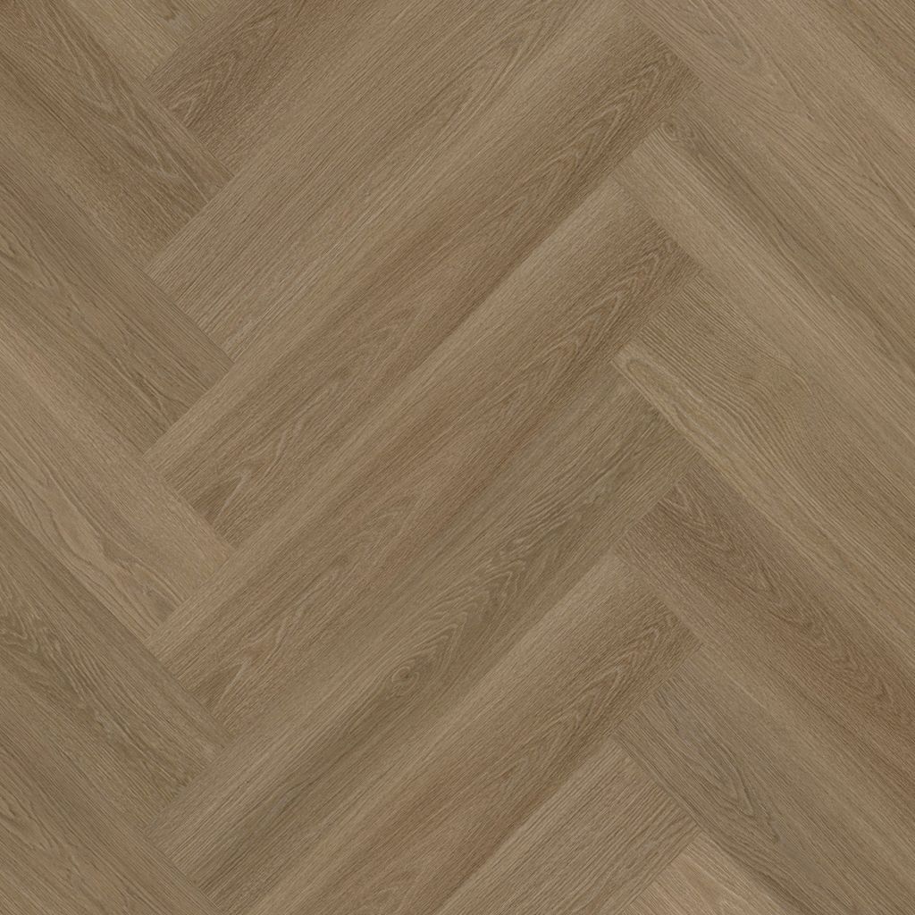 YUP XL Brentford herringbone click SRC dark oak - PVC vloer in beige, visgraat