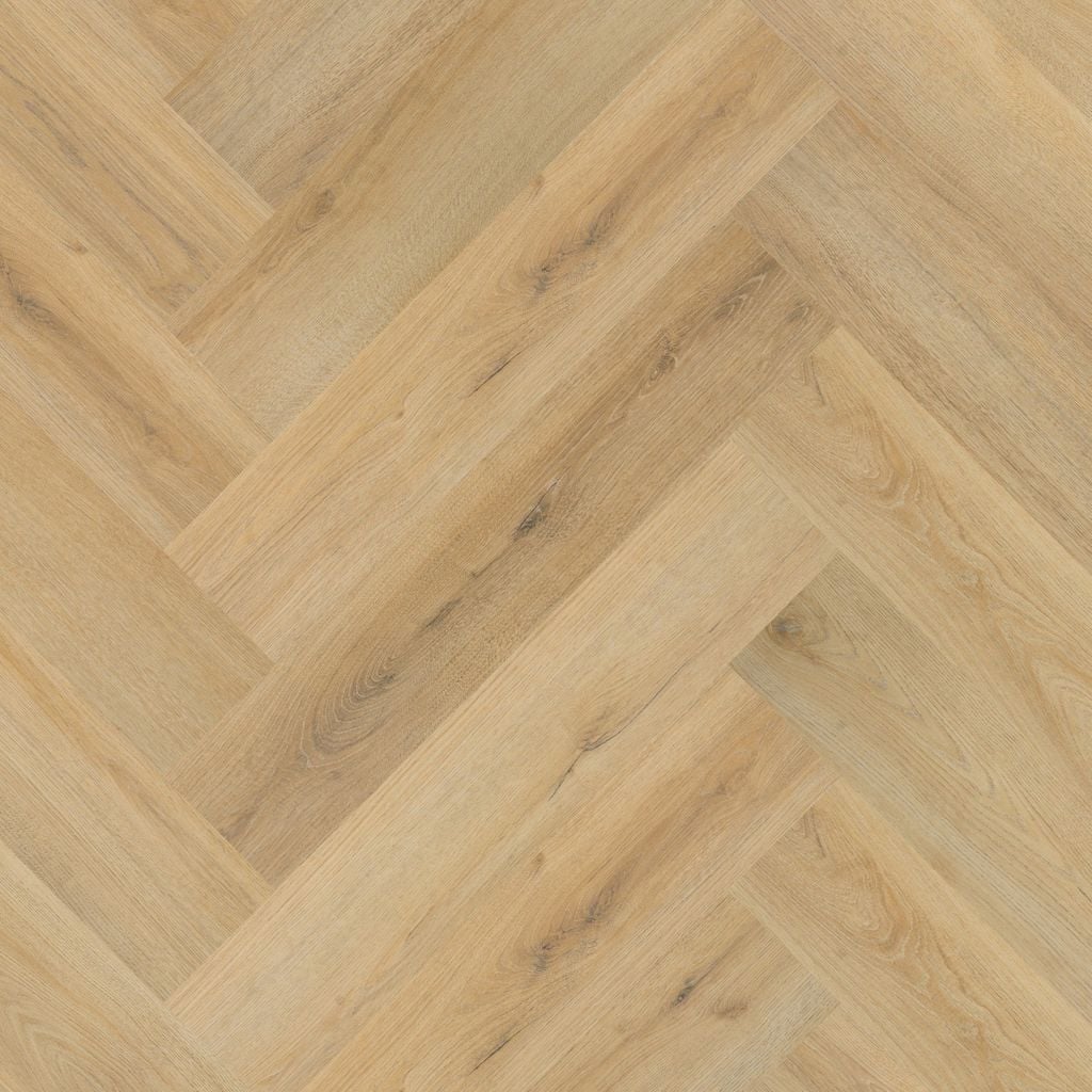 YUP XL Greenford herringbone dryback natural - PVC vloer in naturel eiken, visgraat