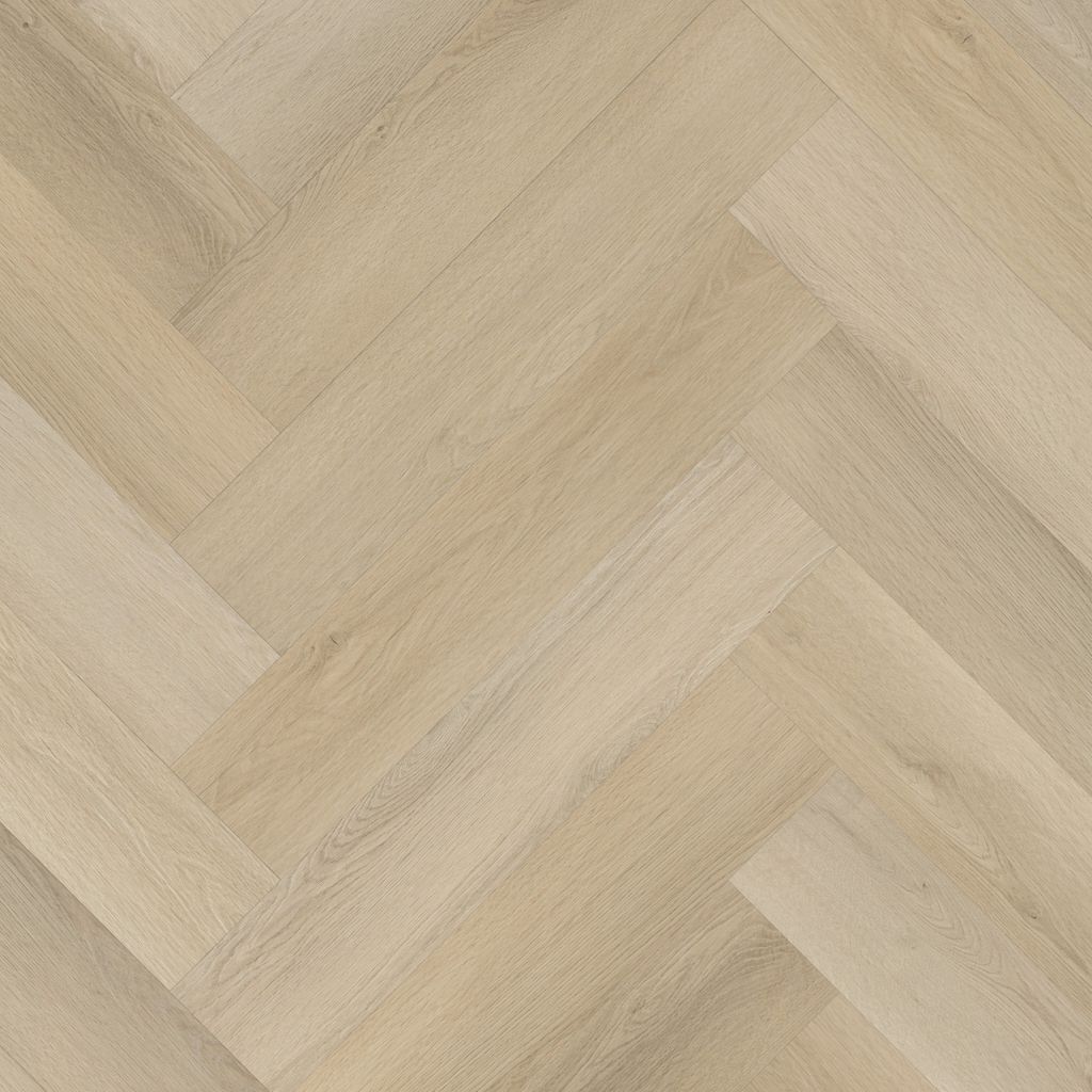 YUP XL Mayfair herringbone click SRC light oak - PVC vloer in bruin, visgraat