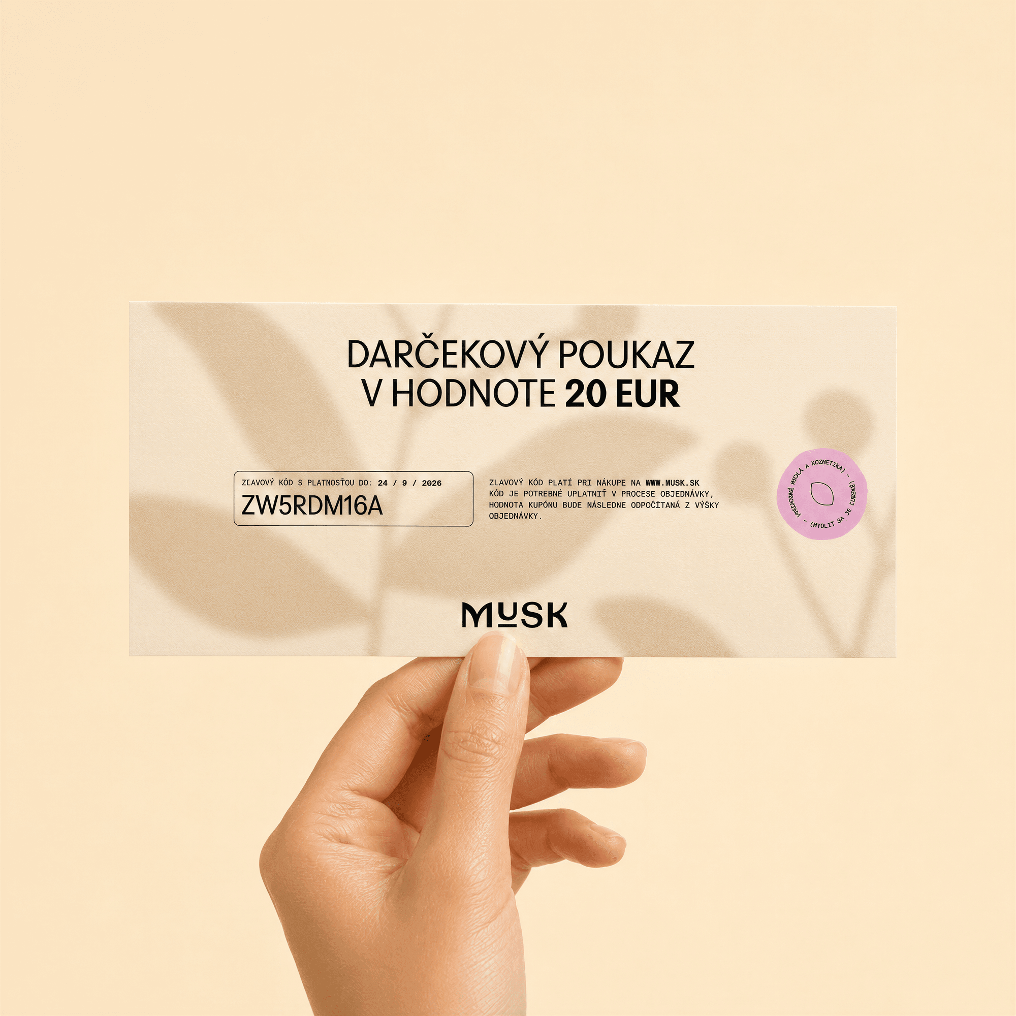 DARČEKOVÁ POUKÁŽKA 20€