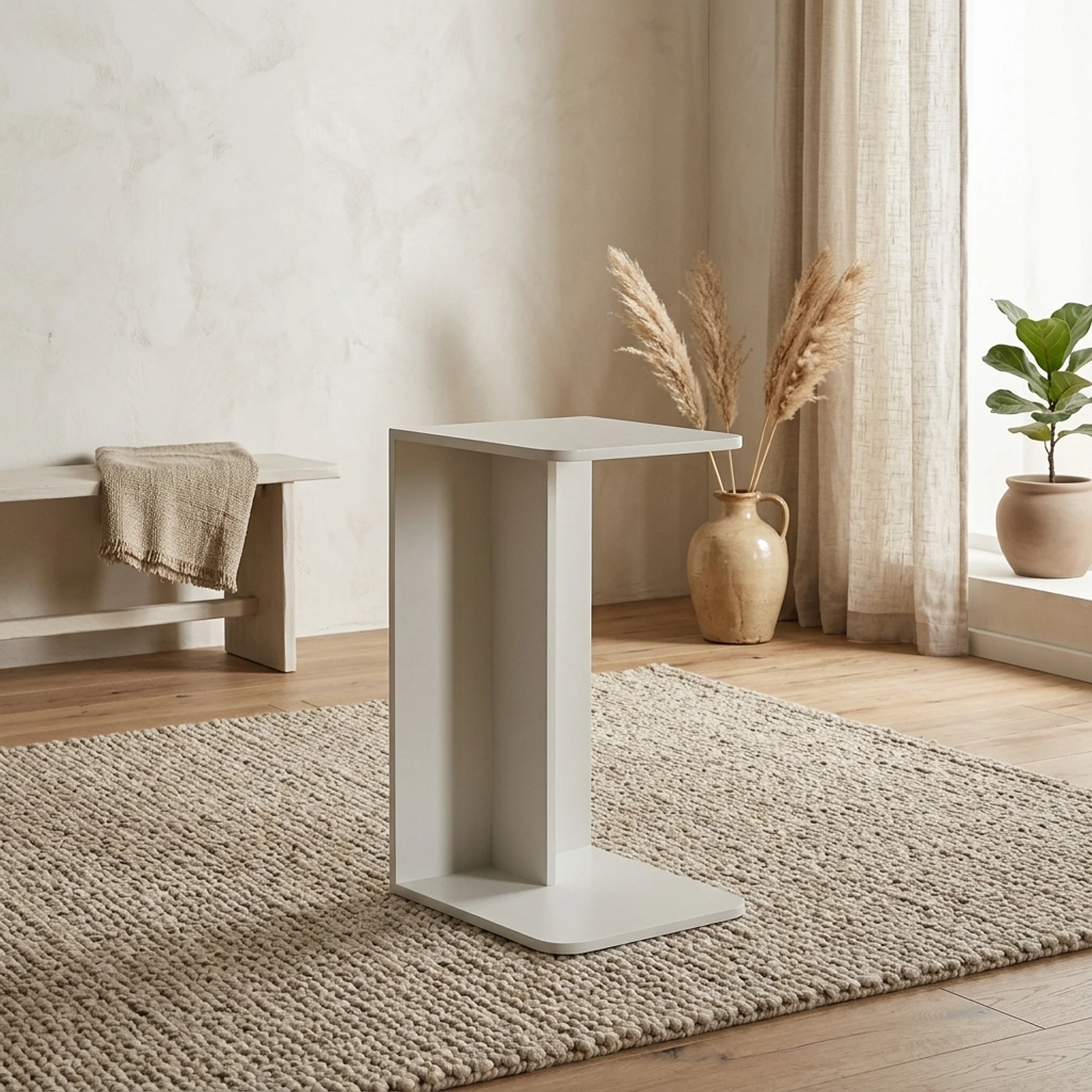 Banktafel Jade Recht Off White - Benoa