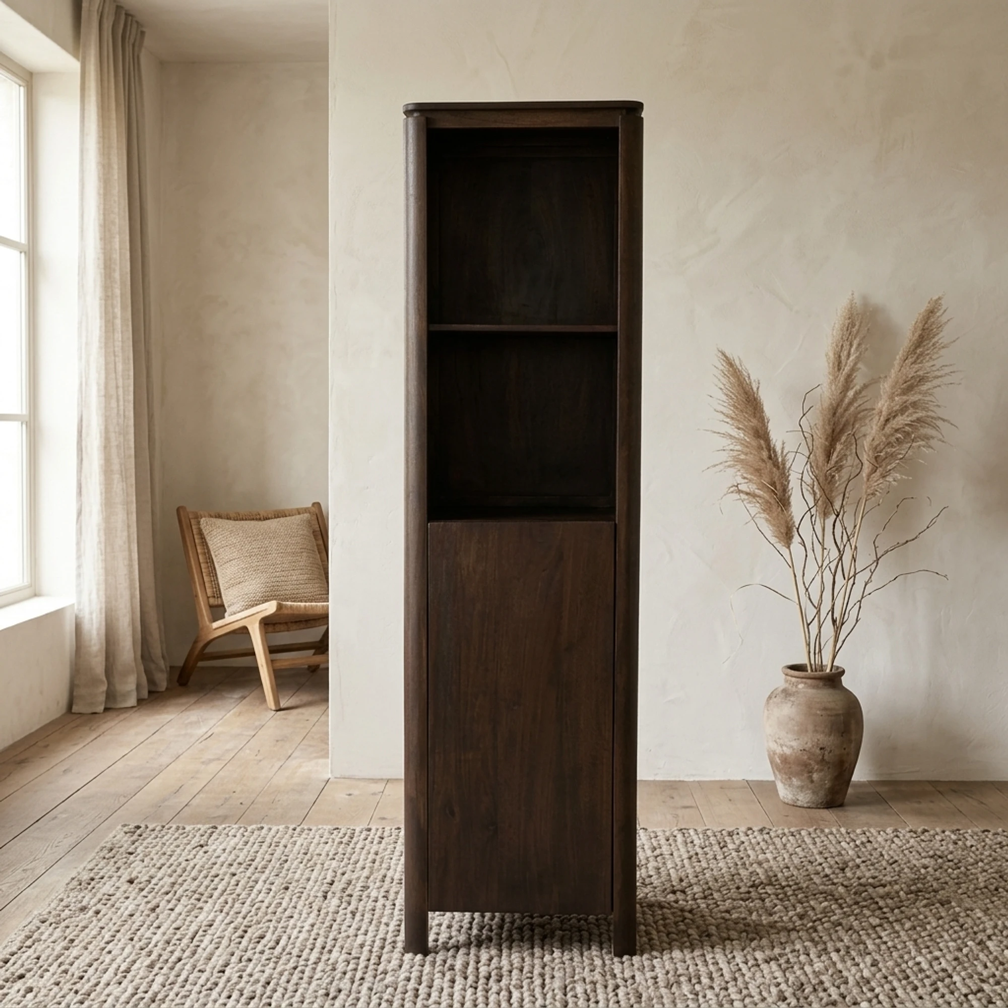 Bücherregal Dallas Braun Mangoholz 55 cm