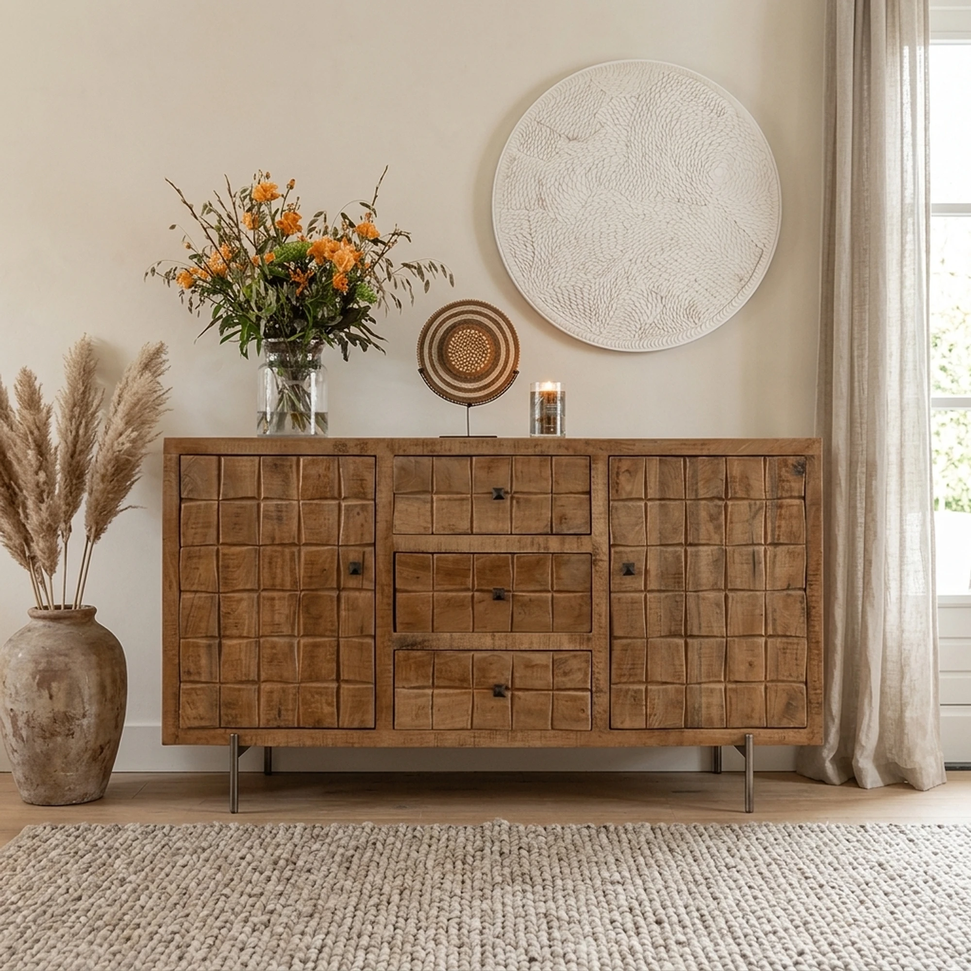 Sideboard Brandy Natur-Mangoholz 160 cm