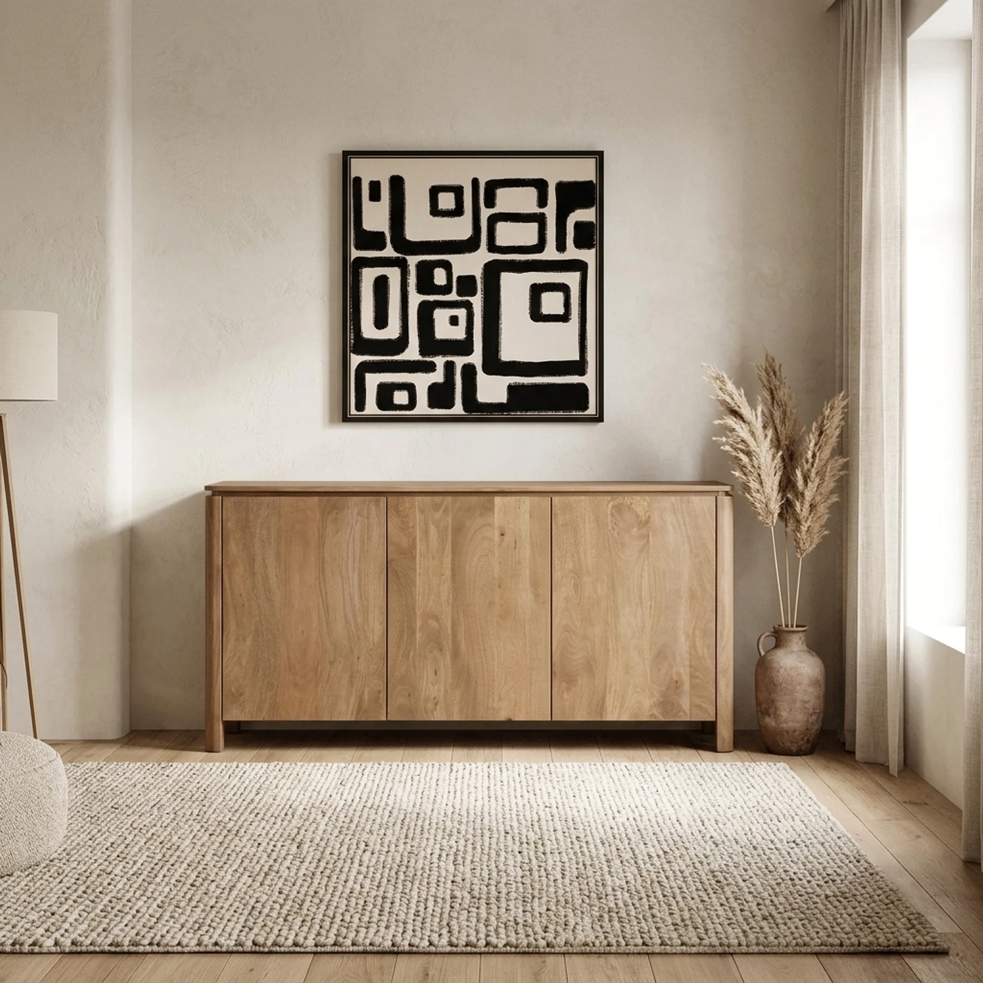 Sideboard Dallas Natur-Mangoholz 165 cm