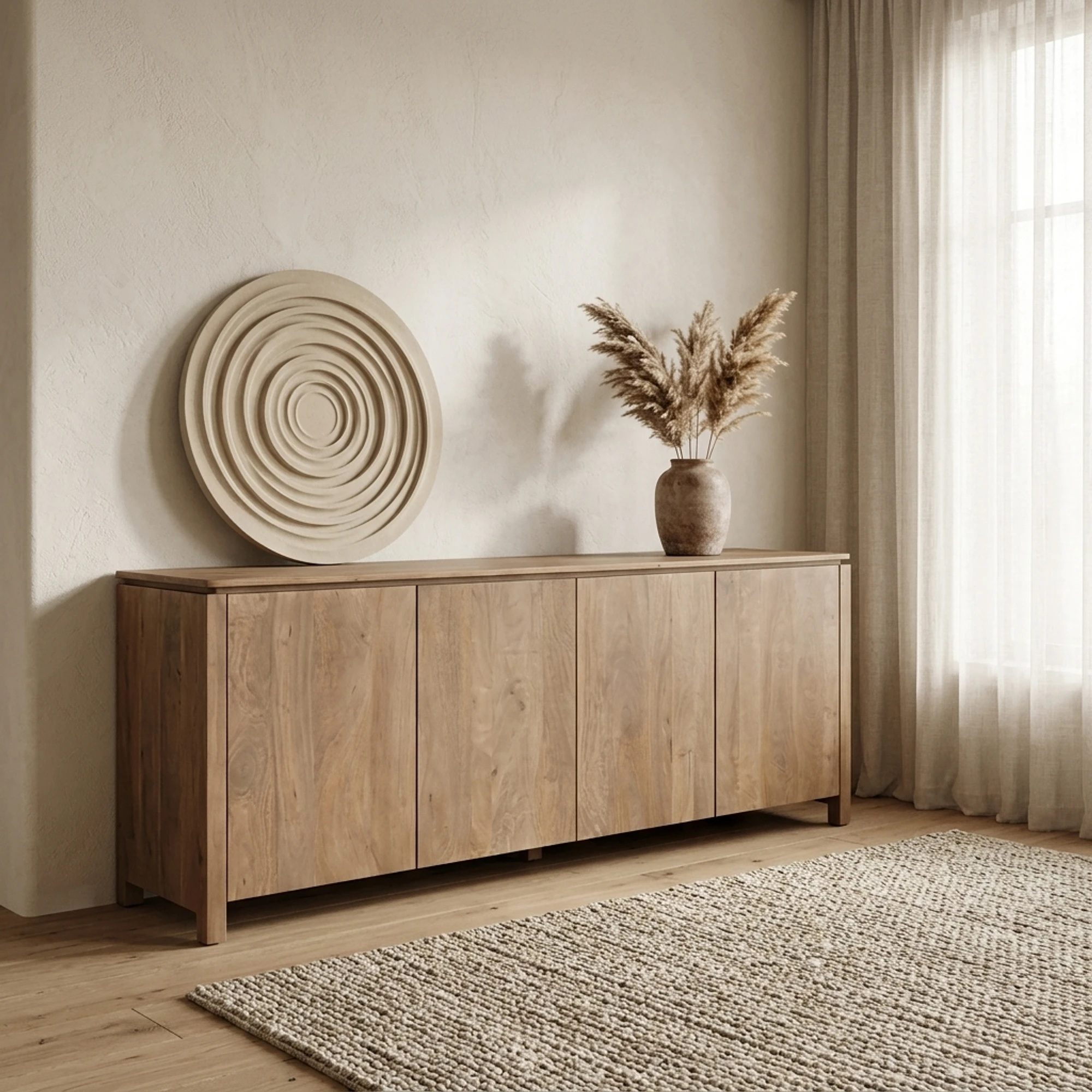 Sideboard Dallas Natur-Mangoholz 210 cm