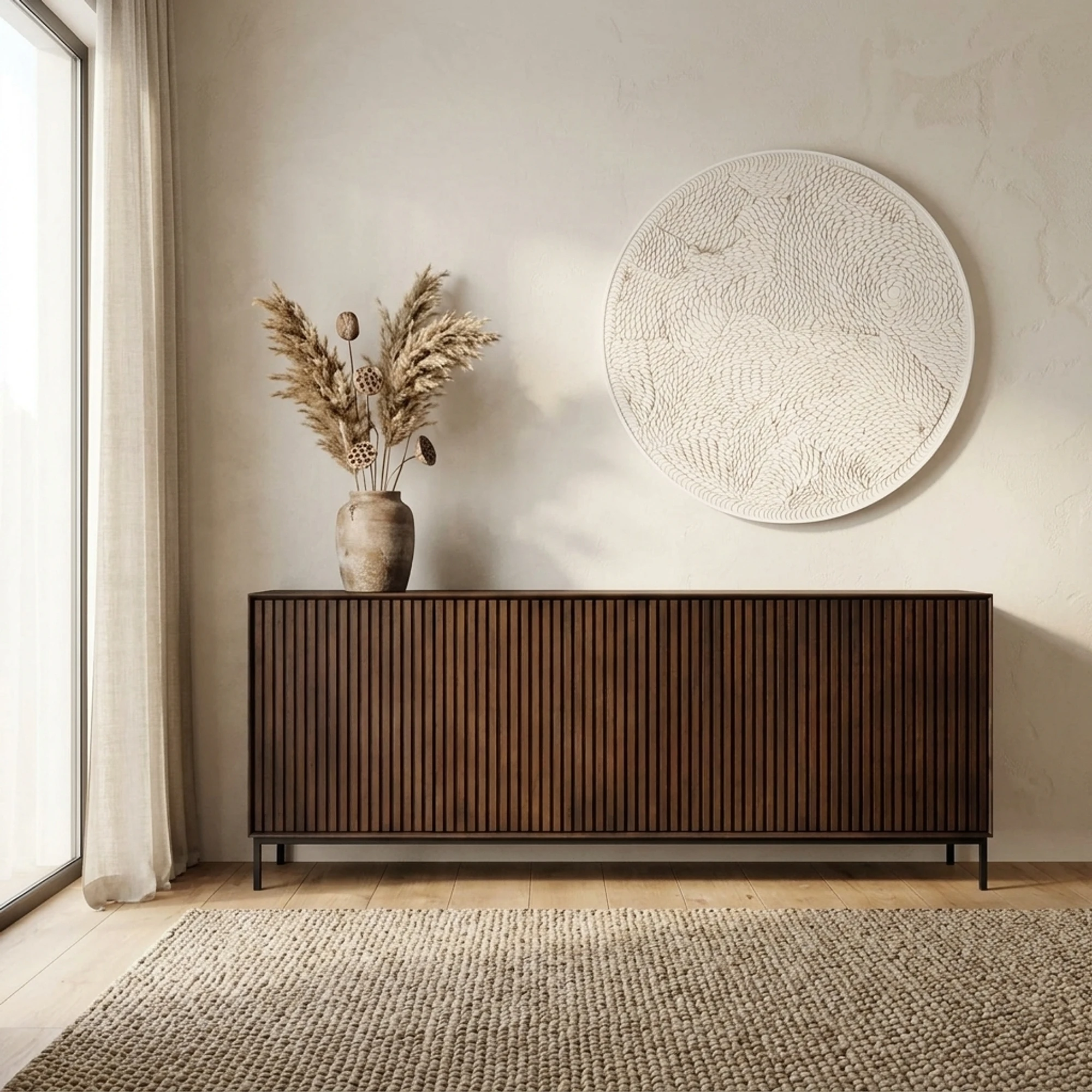 Sideboard Madison Braun Mangoholz 210 cm