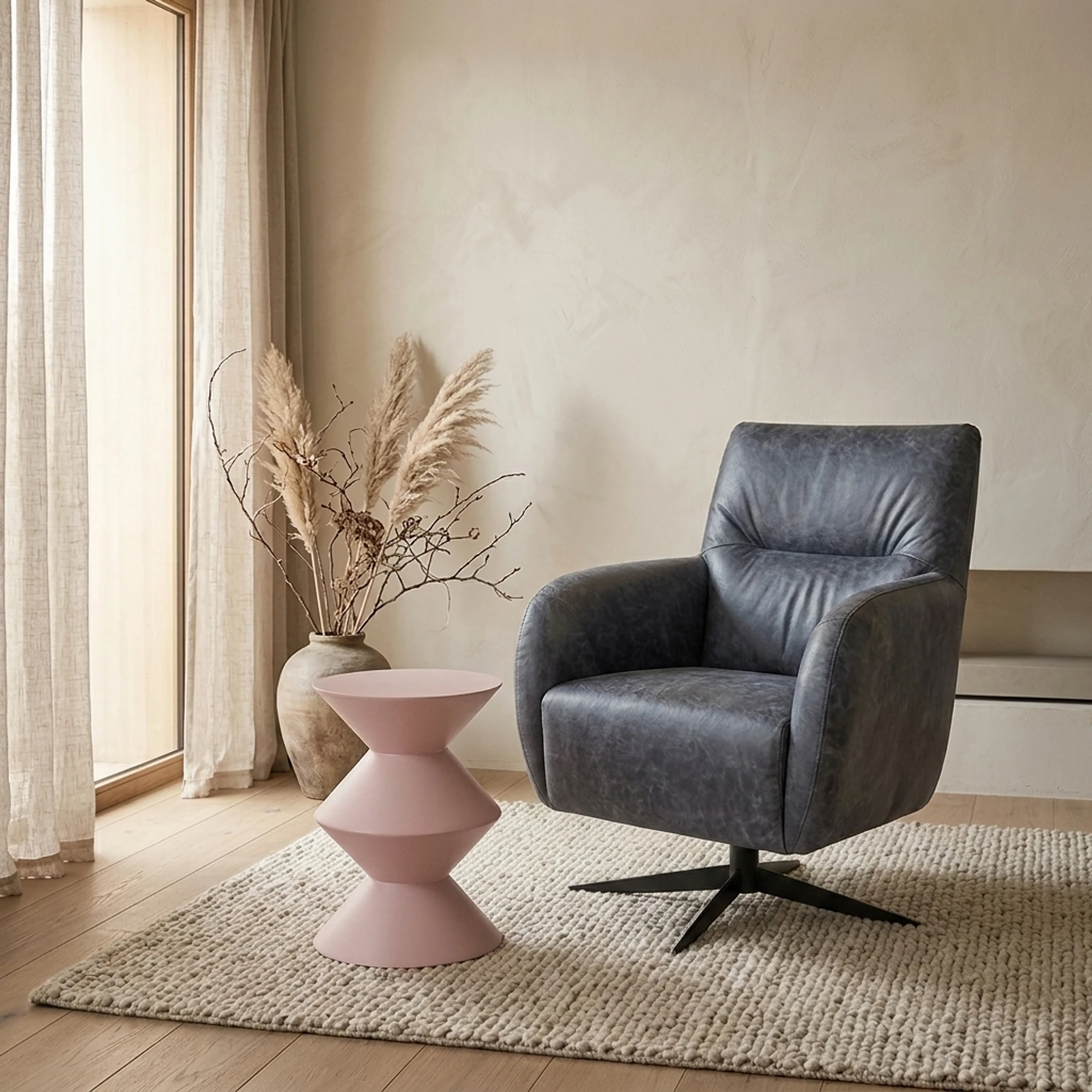 Sessel Kros | Leder & Stoff