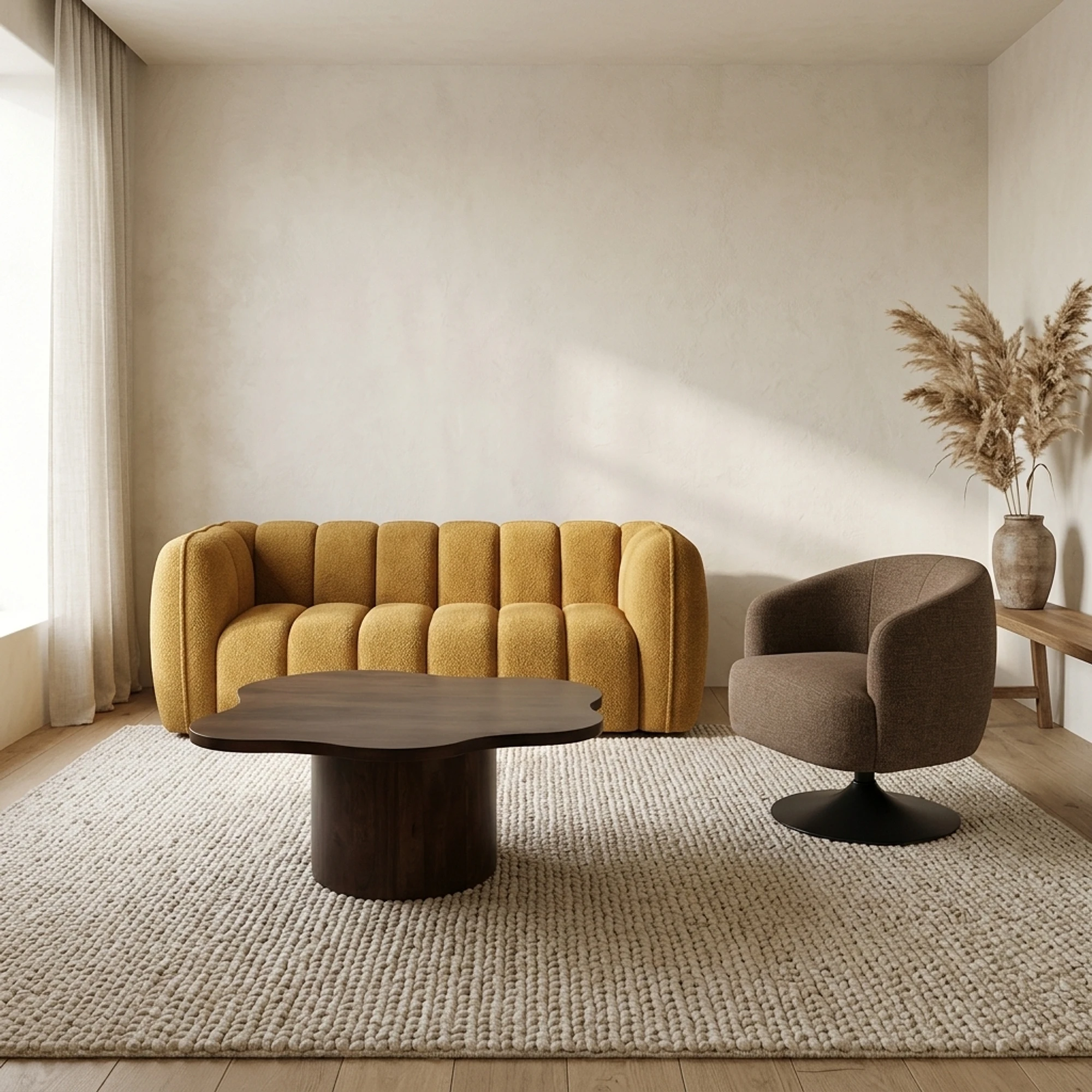 Fiore salontafel 98, Mango Brown Walnut - My Sons