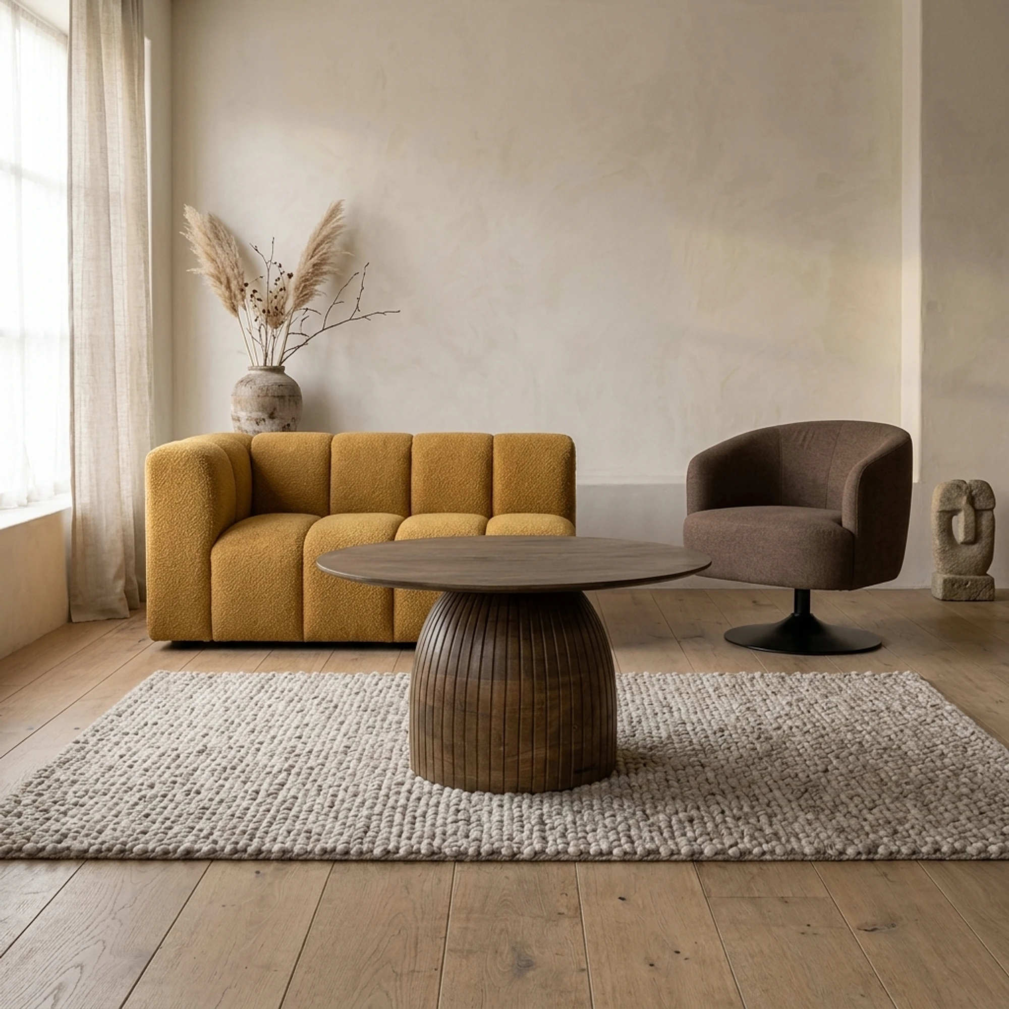 Karl salontafel Ø80, H45, Mango Matt Walnut - My Sons