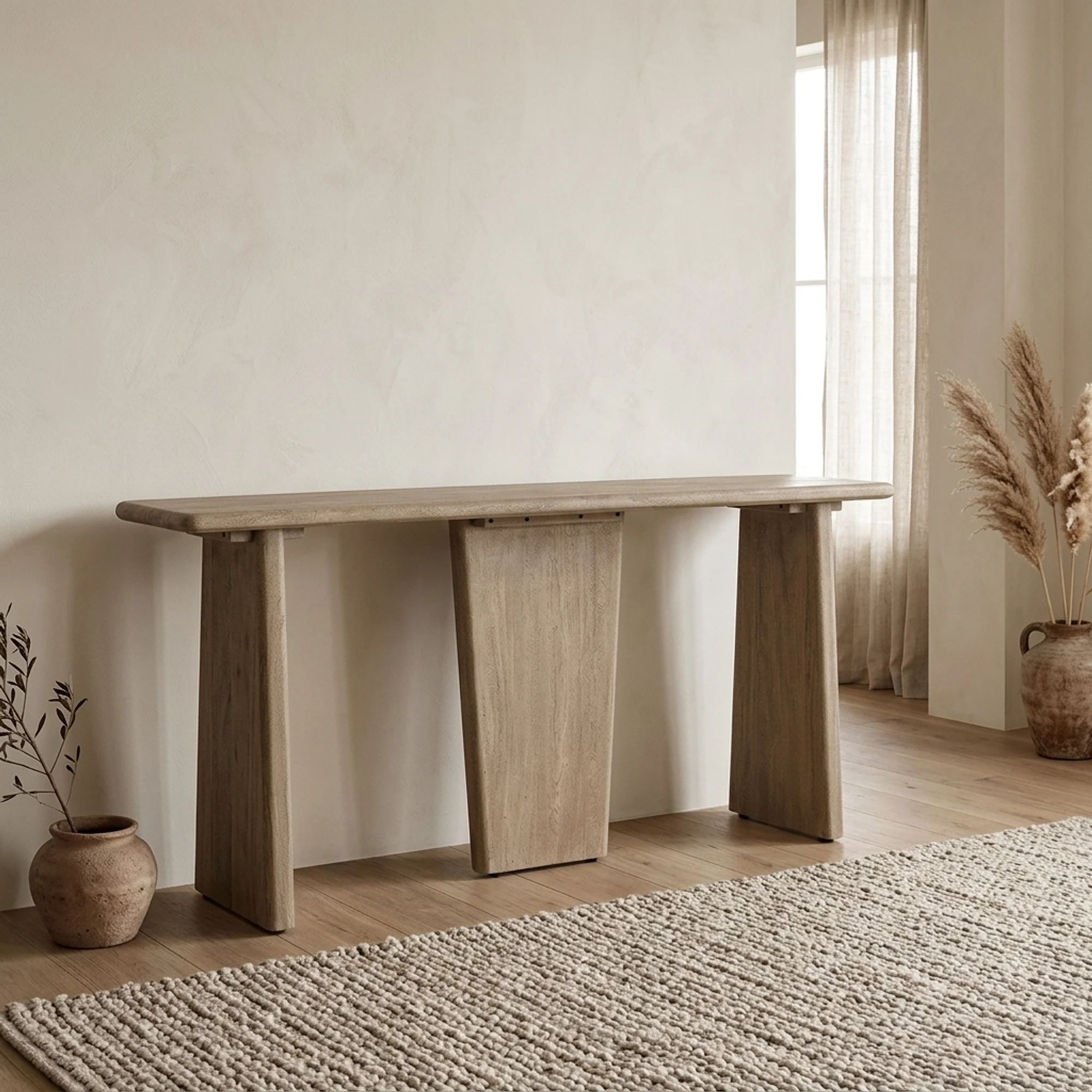 Lagos wandtafel 160, Acacia Weathered Wood - My Sons