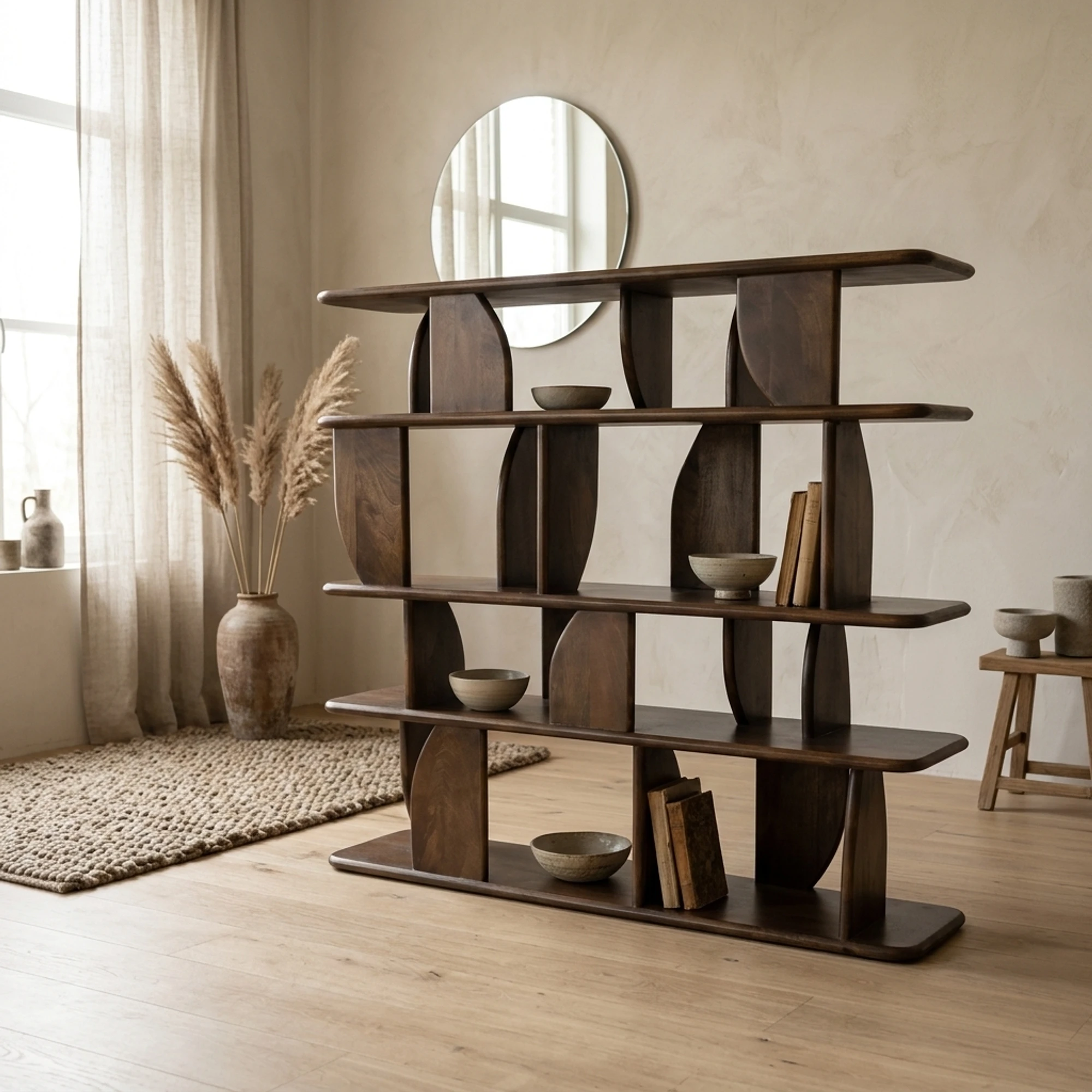 Oregano boekenkast 140, Mango Brown Walnut - My Sons