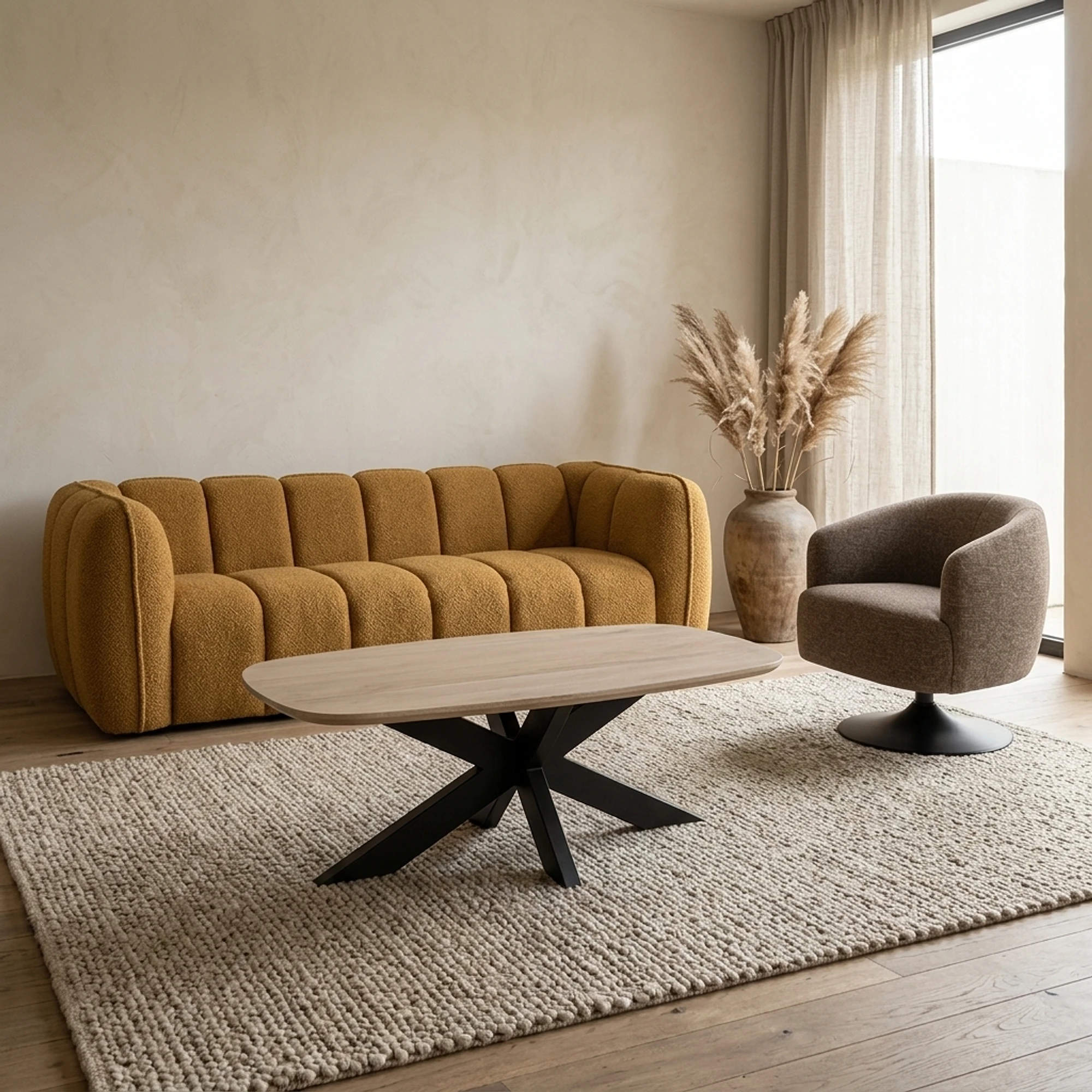 Salontafel deens ovaal 120, Mango Ashblond - My Sons