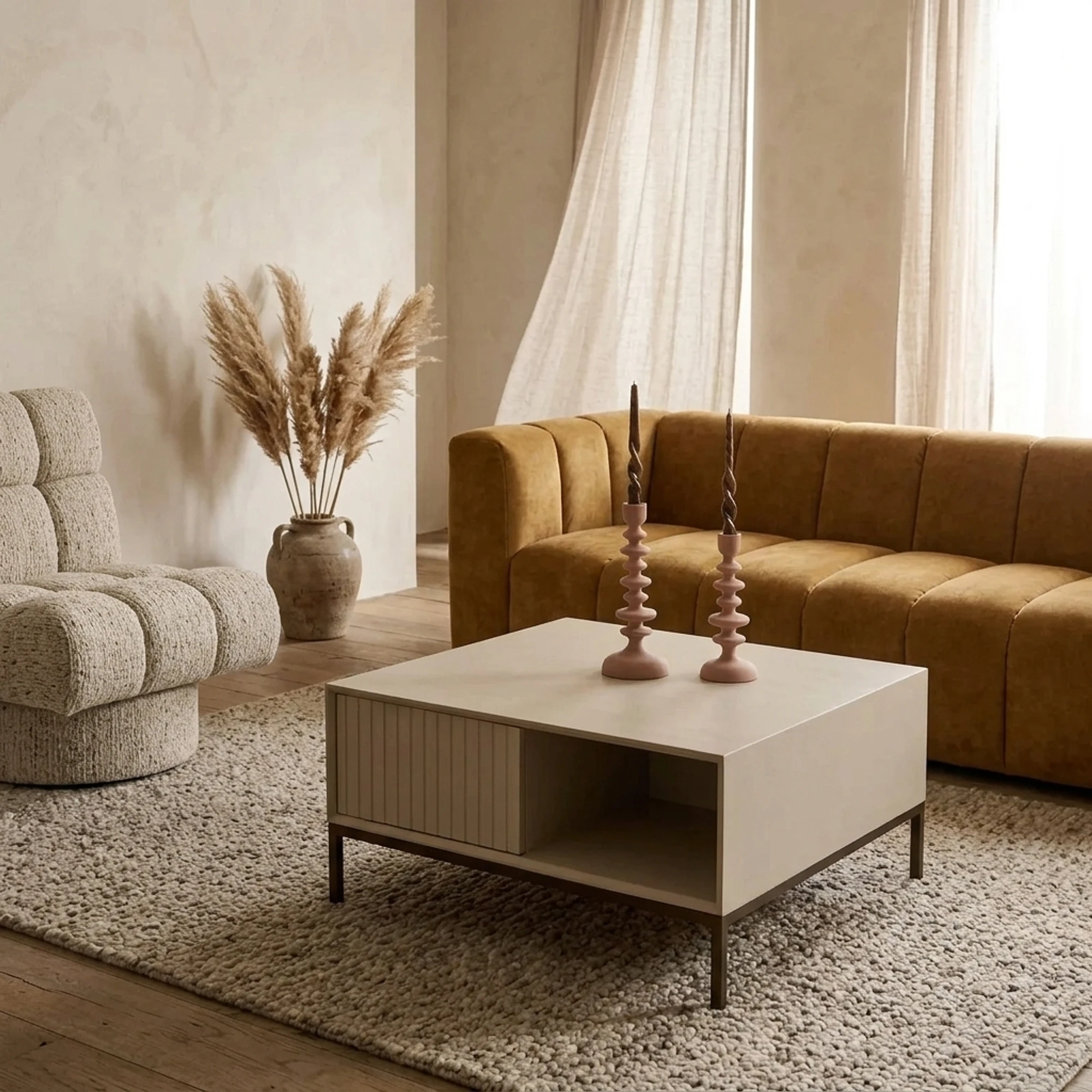 Couchtisch Madison Sand | 80 cm | Quadratisch