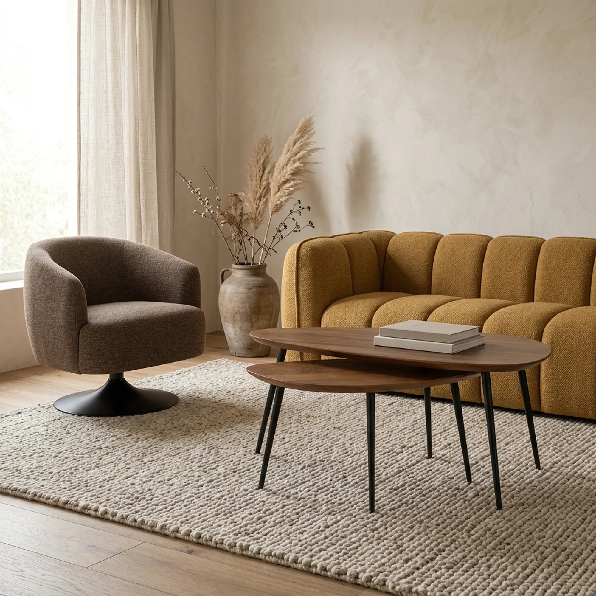 Salontafel, set van 2, organisch, Ginger - My Sons