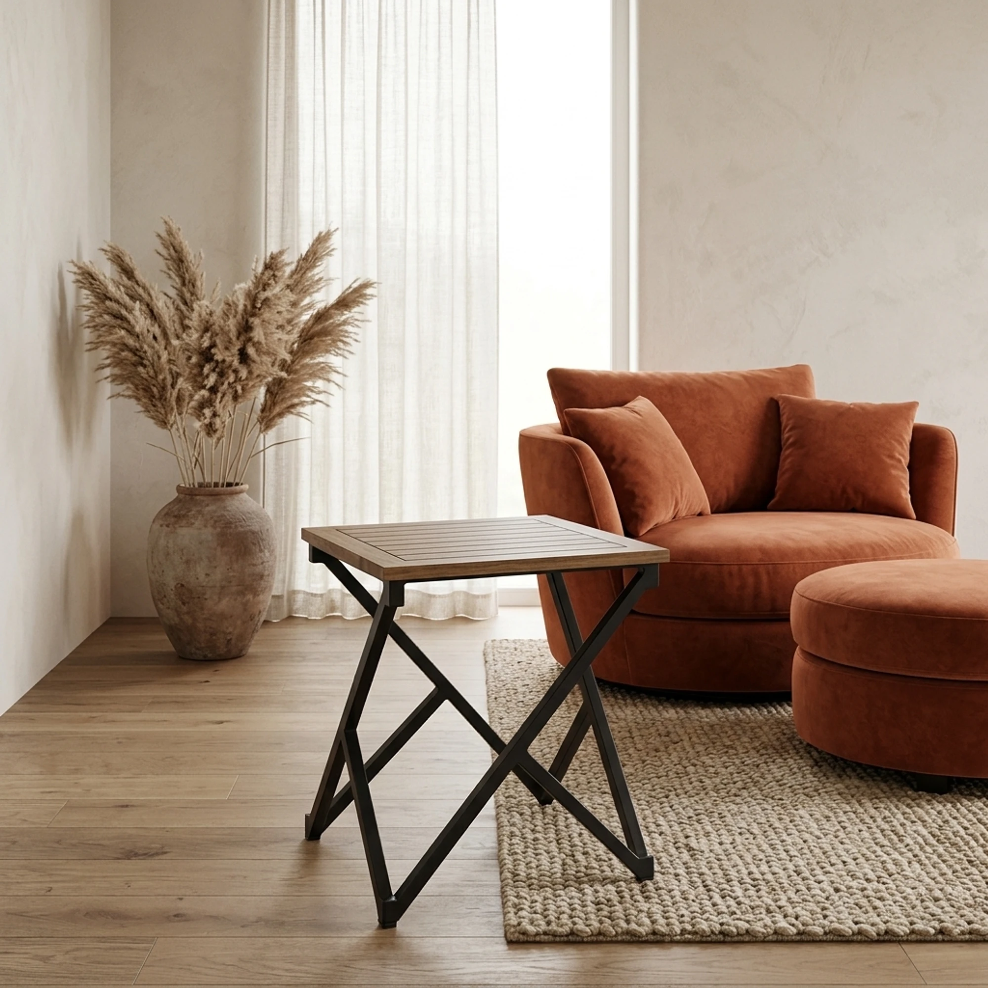 Sidetable met Diagonaal Onderstel - Benoa