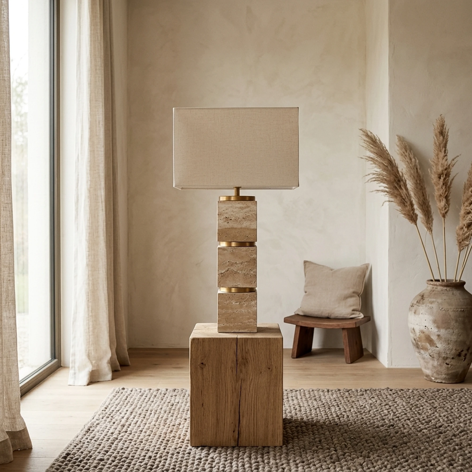 Tischlampe Jaella beige