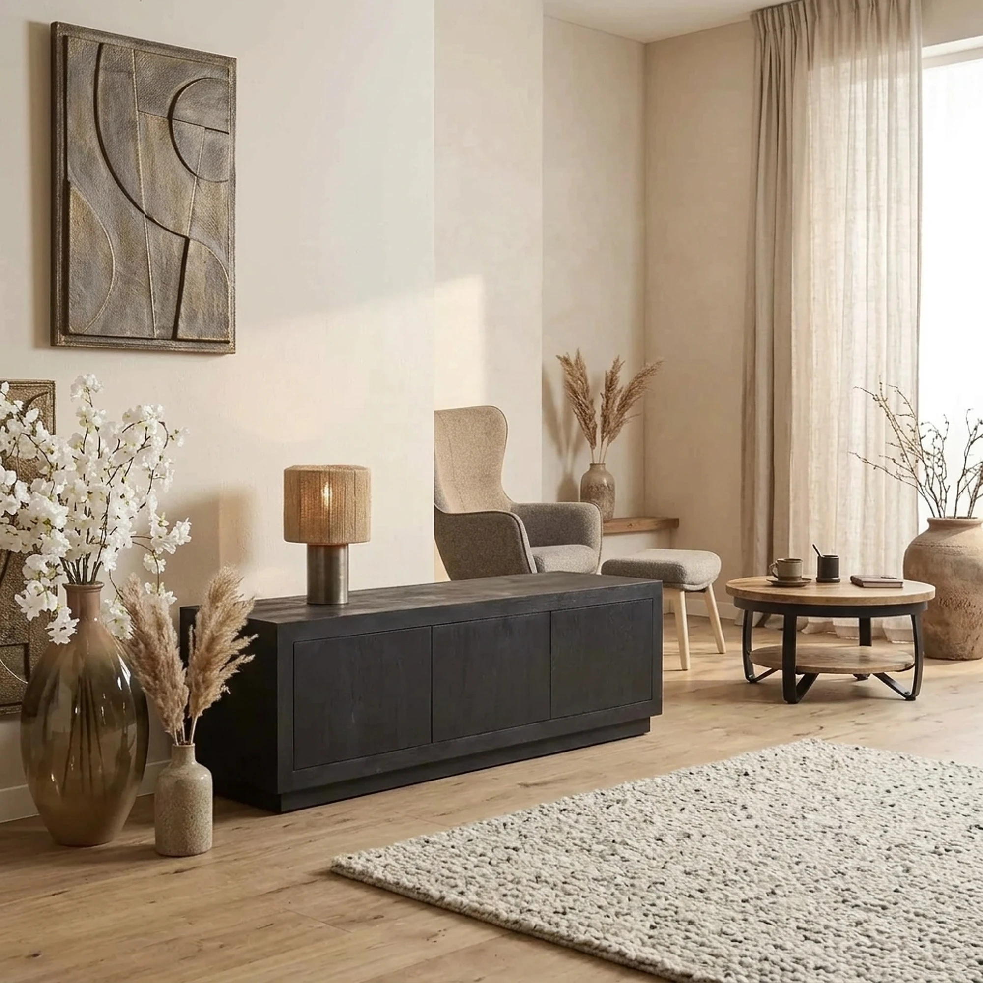 TV-Möbel Brüssel Schwarz | 150 cm