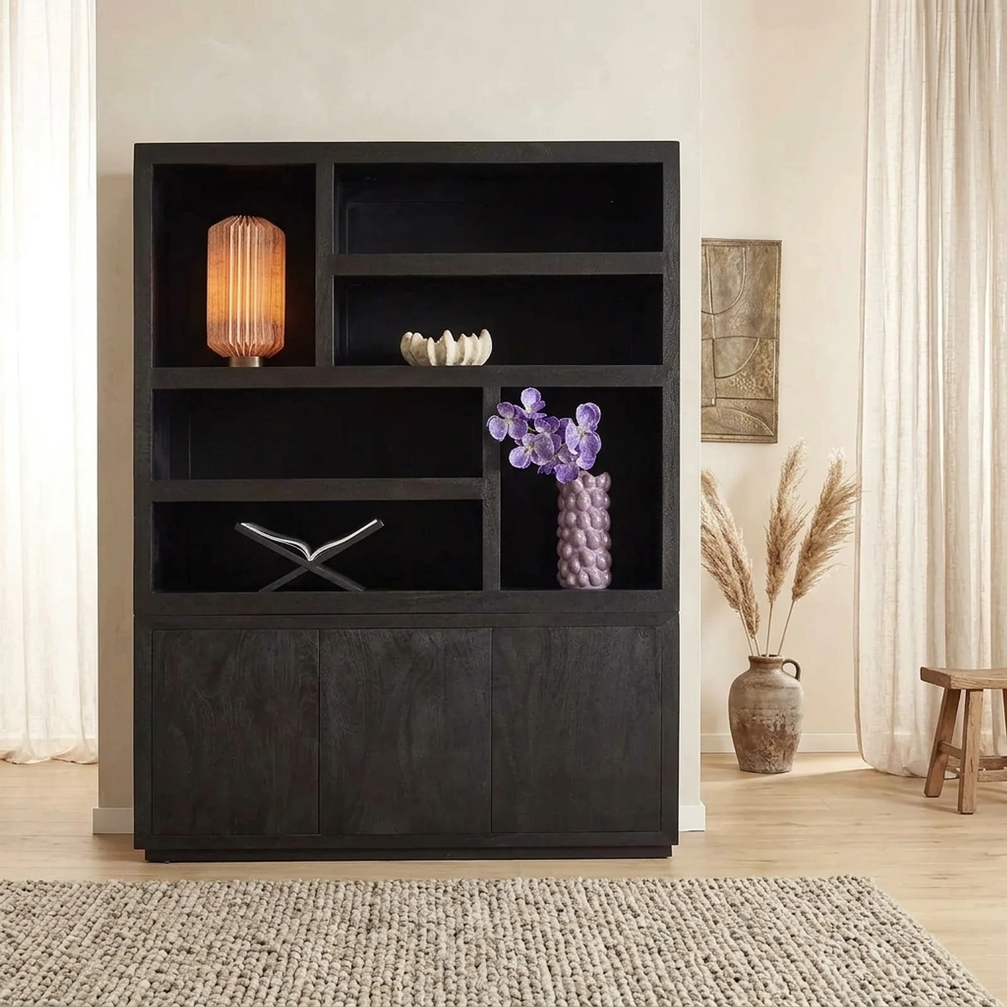 Sideboard Brüssel Schwarz XL | 160 cm