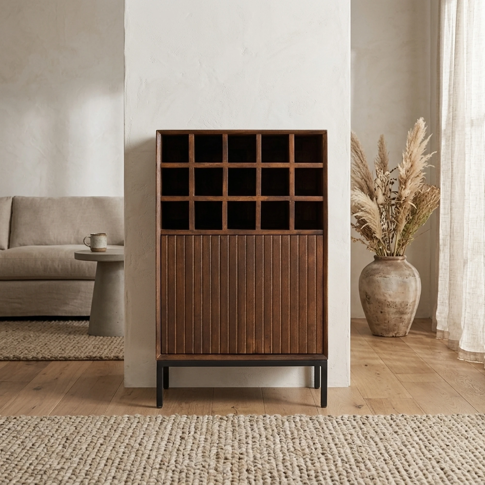 Weinschrank Madison Braun | 55 cm