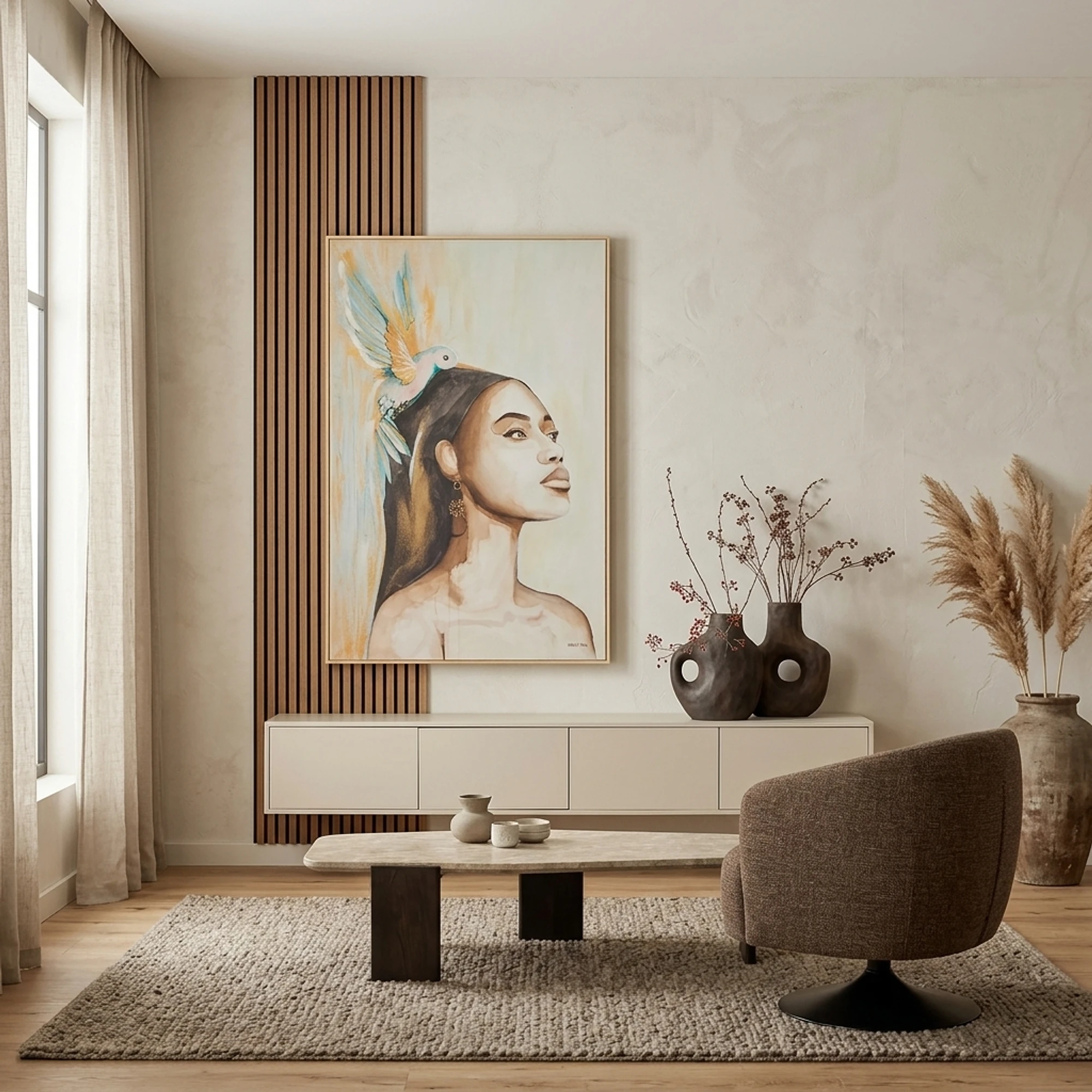 TV-Hängeelement Vision Sand | 200 cm