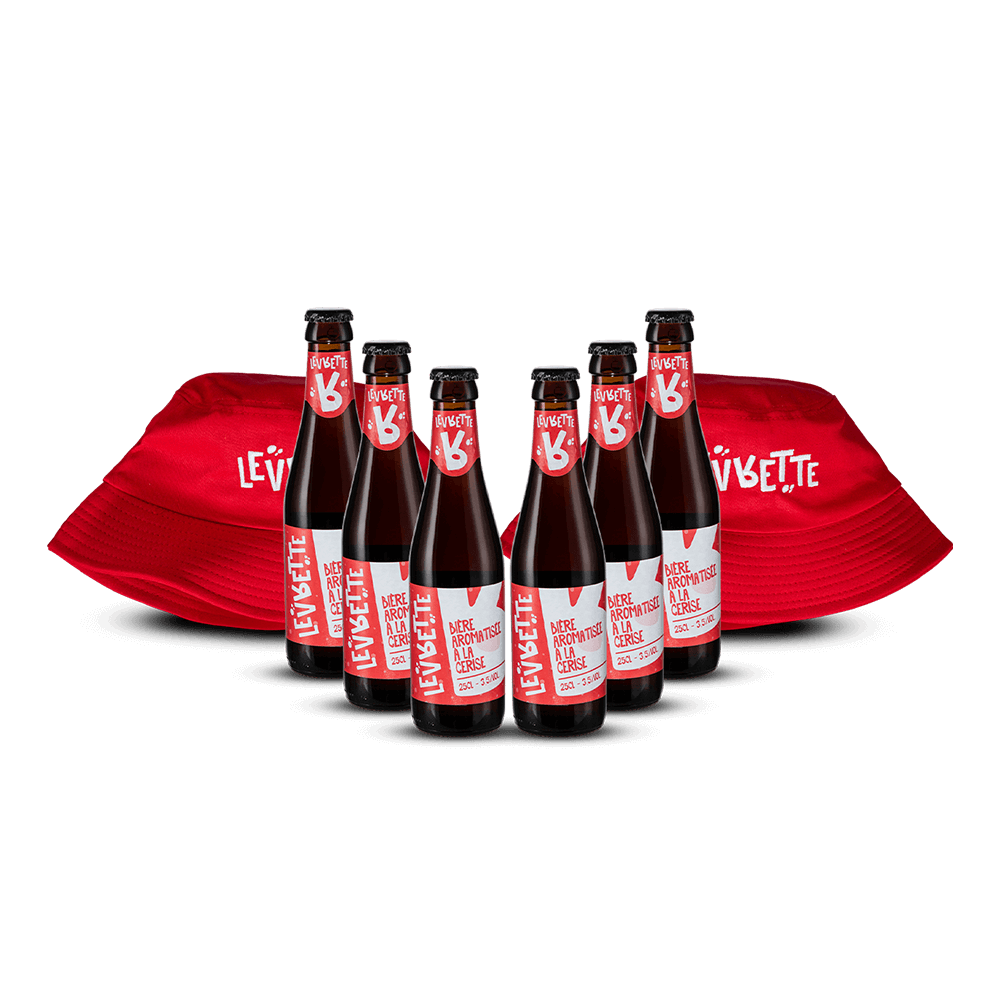 Pack 6 Bières Levrette Cerise + 2 Bobs Rouges