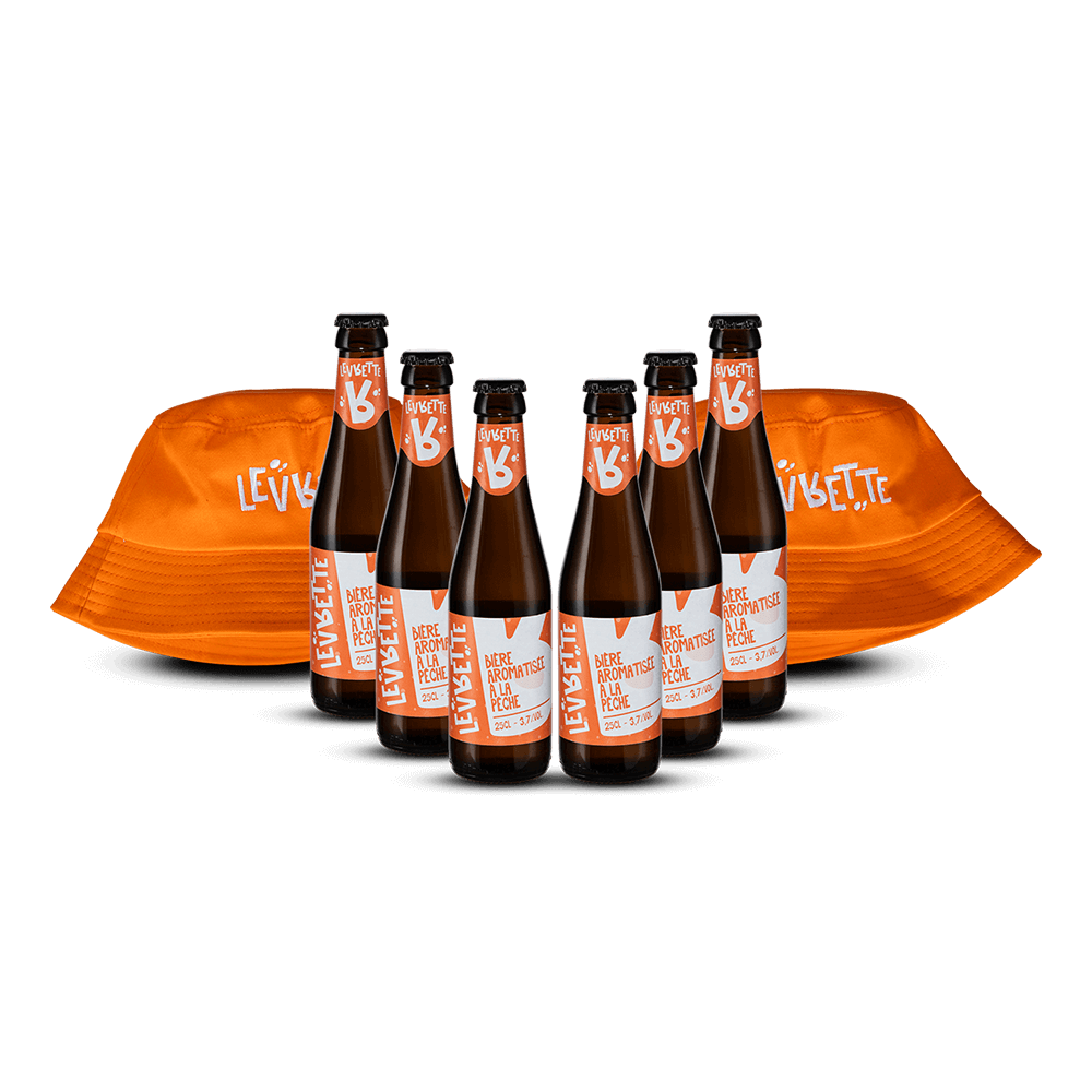 Pack 6 Bières Levrette Pêche + 2 Bobs Oranges