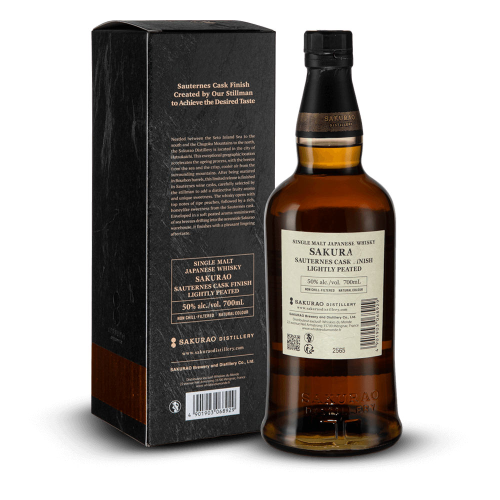 Sakurao Sauternes Cask Finish Peated + Etui 50% | V and B