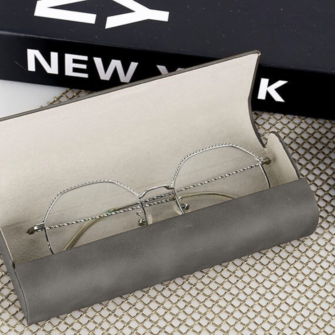 Custodia per Occhiali Rigida Premium - Grigio
